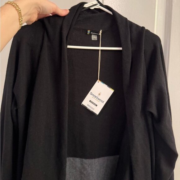 Smartwool Edgewood Wrap Sweat Cardigan Black Grey XL NEW WITH TAGS - Picture 4 of 8